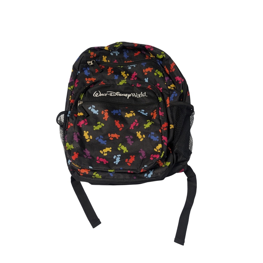 Walt Disney World Mickey Mouse Rainbow Silhouette Black Backpack Disney Parks